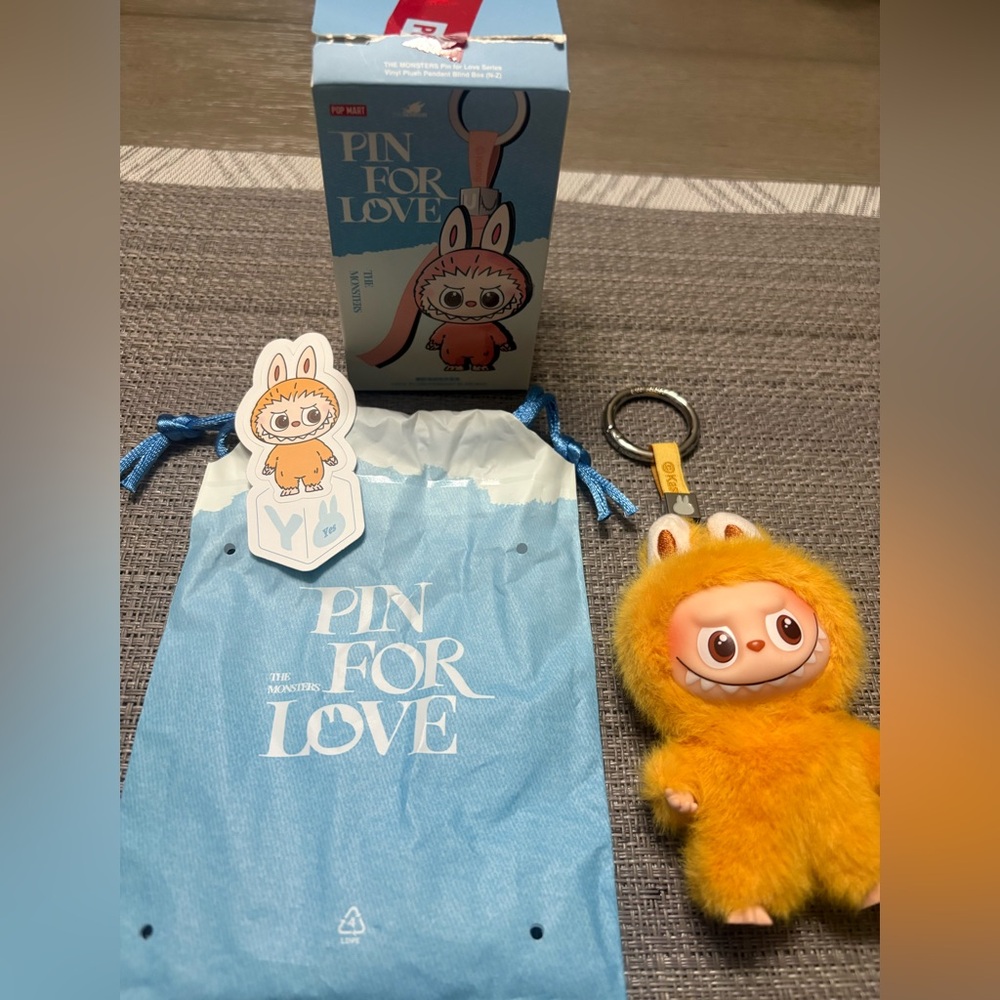 Authentic!! Popmart Pin for Love- The Monsters Letter “Y”